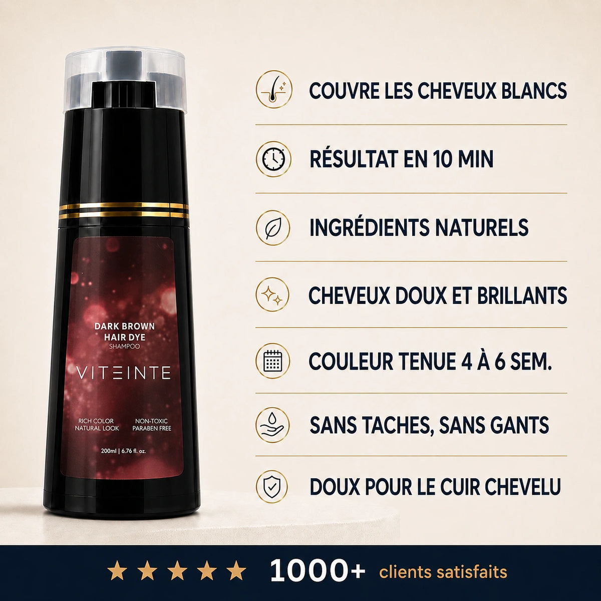 Shampoing et propriétés #Couleur_Brun Foncé