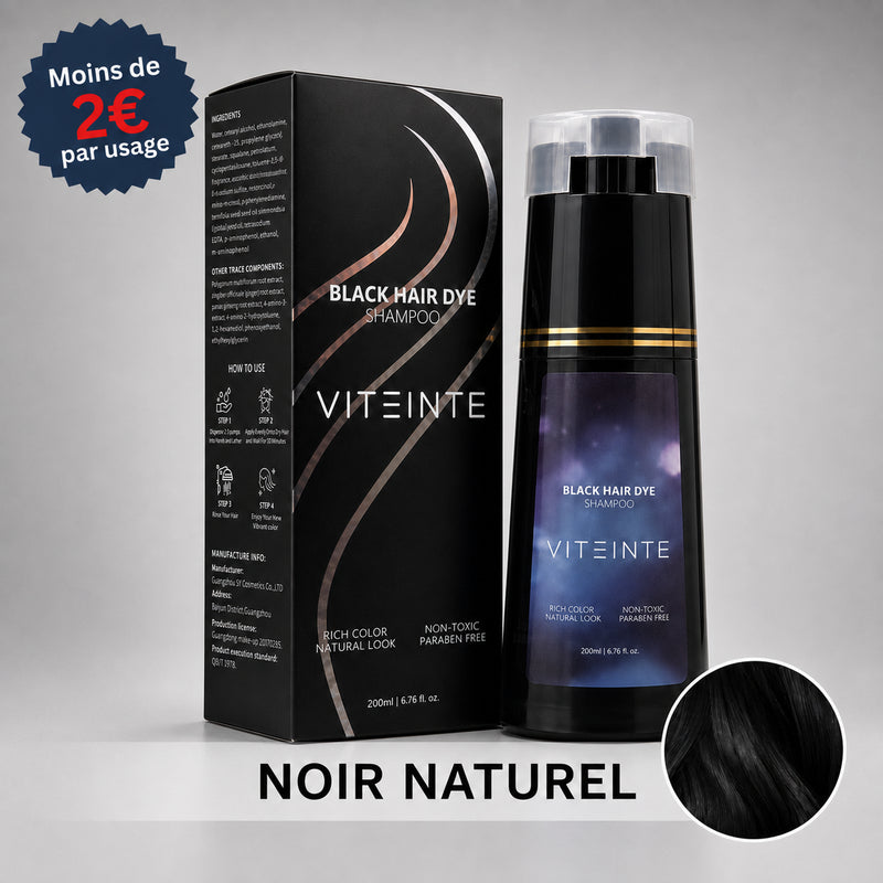 Shampoing colorant cheveux noir Viteinte #Couleur_Noir